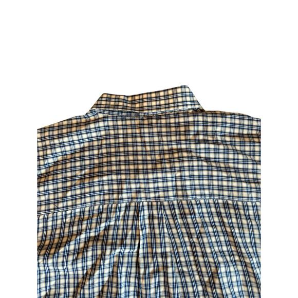 Wrangler Riata Blue Plaid Long Sleeve Button Down Shirt Men's Size XXL - Picture 5 of 5